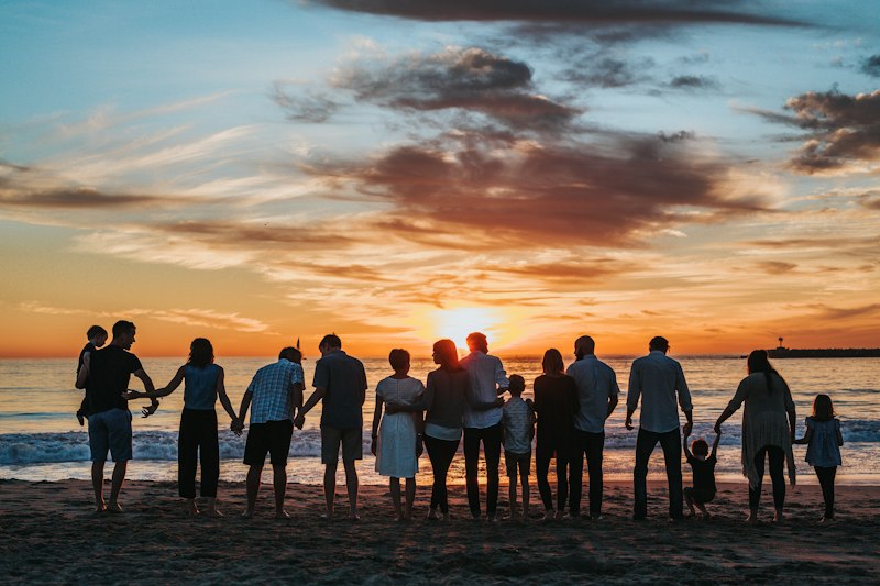 Family enjoying time together at home